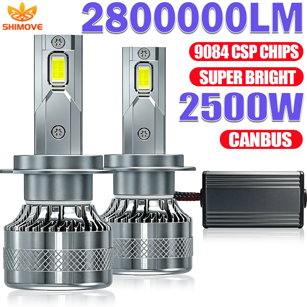 Lâmpada LED H7 H4 de Alta Potência H1 H11 9005 HB3 9006 HB4 Turbo Ultra Potente LED Canbus Faróis e Luzes de Neblina Automotivas