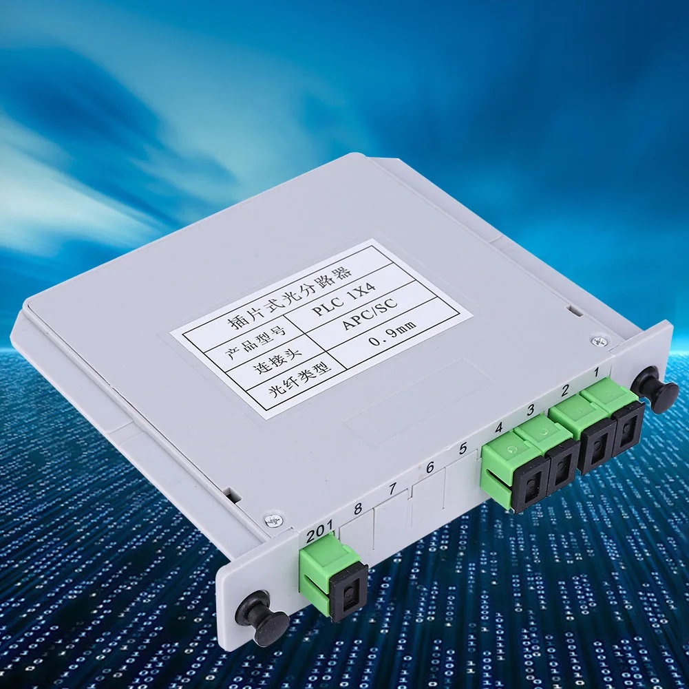 1X4 Blade Optical Splitter SC- Single Mode PLC Optic  Splitter Module 1X4  Splitter Singlemode PLC  Splitter