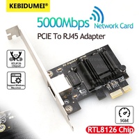 5G PCIe To RJ45 Network Adapter RTL8126B Chip 1000/2500/5000Mbps Gigabit Ethernet Lan Controller Adapter For PC/Desktop Win10/11