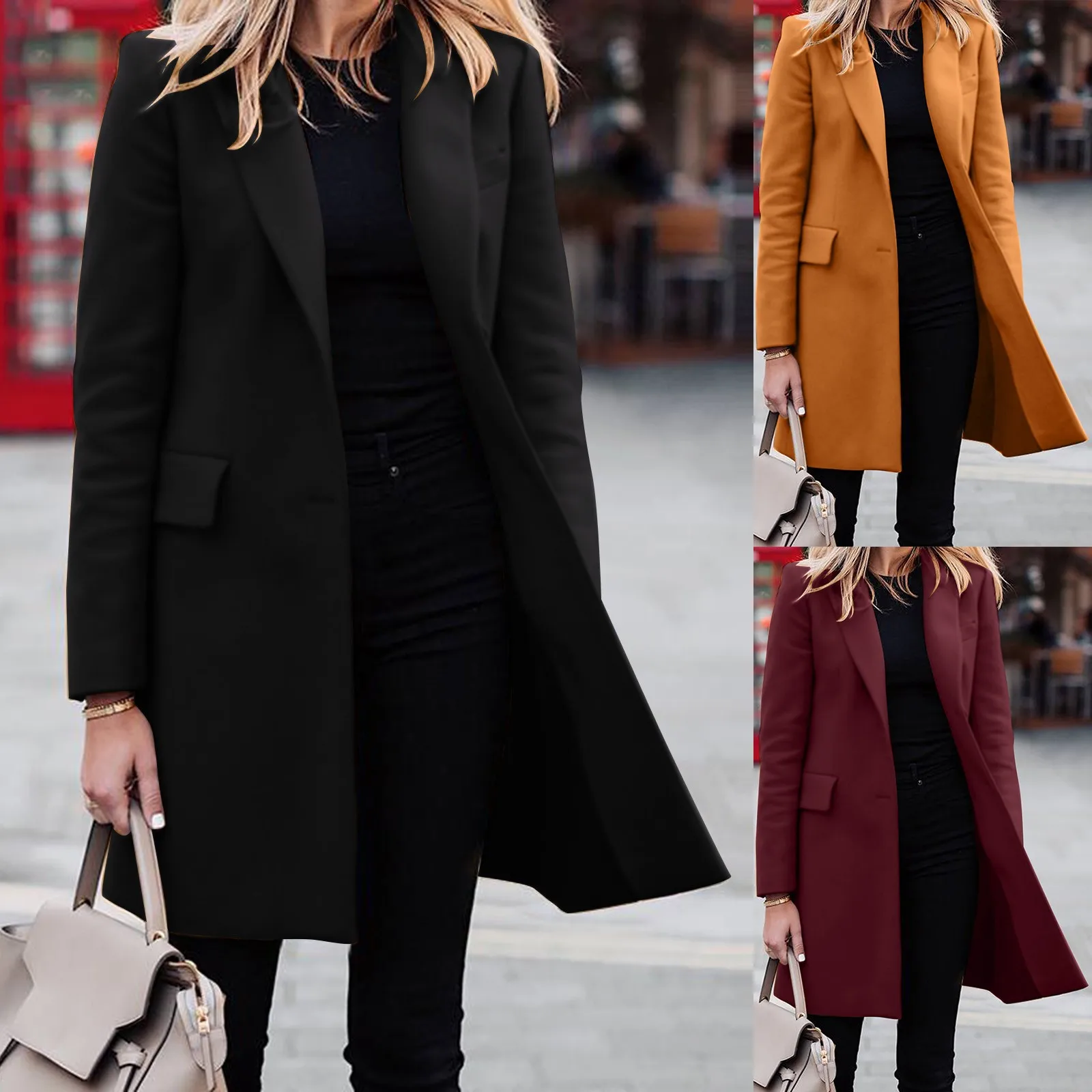 Women Casual Light Weight Thin Jacket Slim Coat Long Sleeve Office Business Coats Jacket