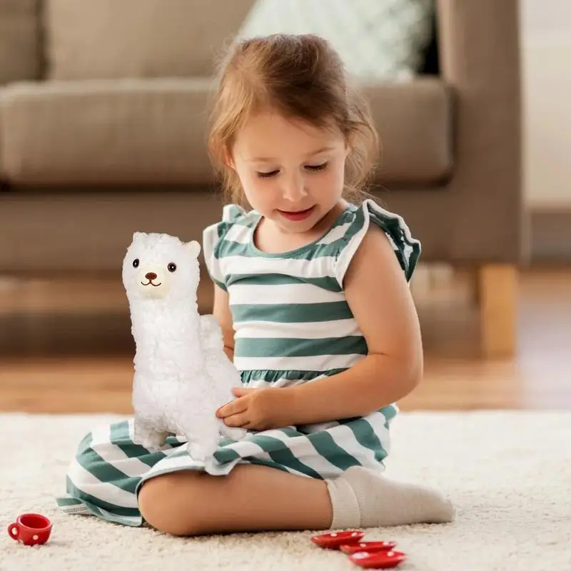 Stuffed Llama Cute Electric Alpaca Pillow With Sounds Animal Toy For Birthday Christmas Girls Kids Easter Nursery Room