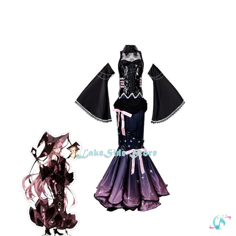 Project Sekai VS Virtual Singer Cosplay Costume pour femme, Lucaaa Luka, perruque d'Halloween, tenue de paupières, vêtements uniformes, ensemble de robe en queue de poisson