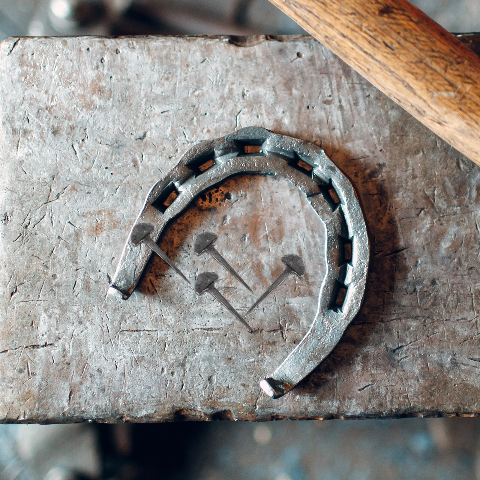 50 قطعة مسامير حدوة الحصان مصنوعة من الحديد مشابك حافر قوية لممارسة رياضة الفروسية وتدريبات الخيل مجموعة أظافر معدنية قابلة للاستبدال