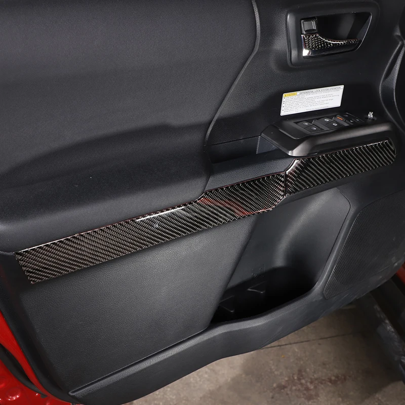 

For Toyota Tacoma 2015-2022 Soft Carbon Fiber Car Inner Door Panel Cover Trim Sticker Interior Car Accessories