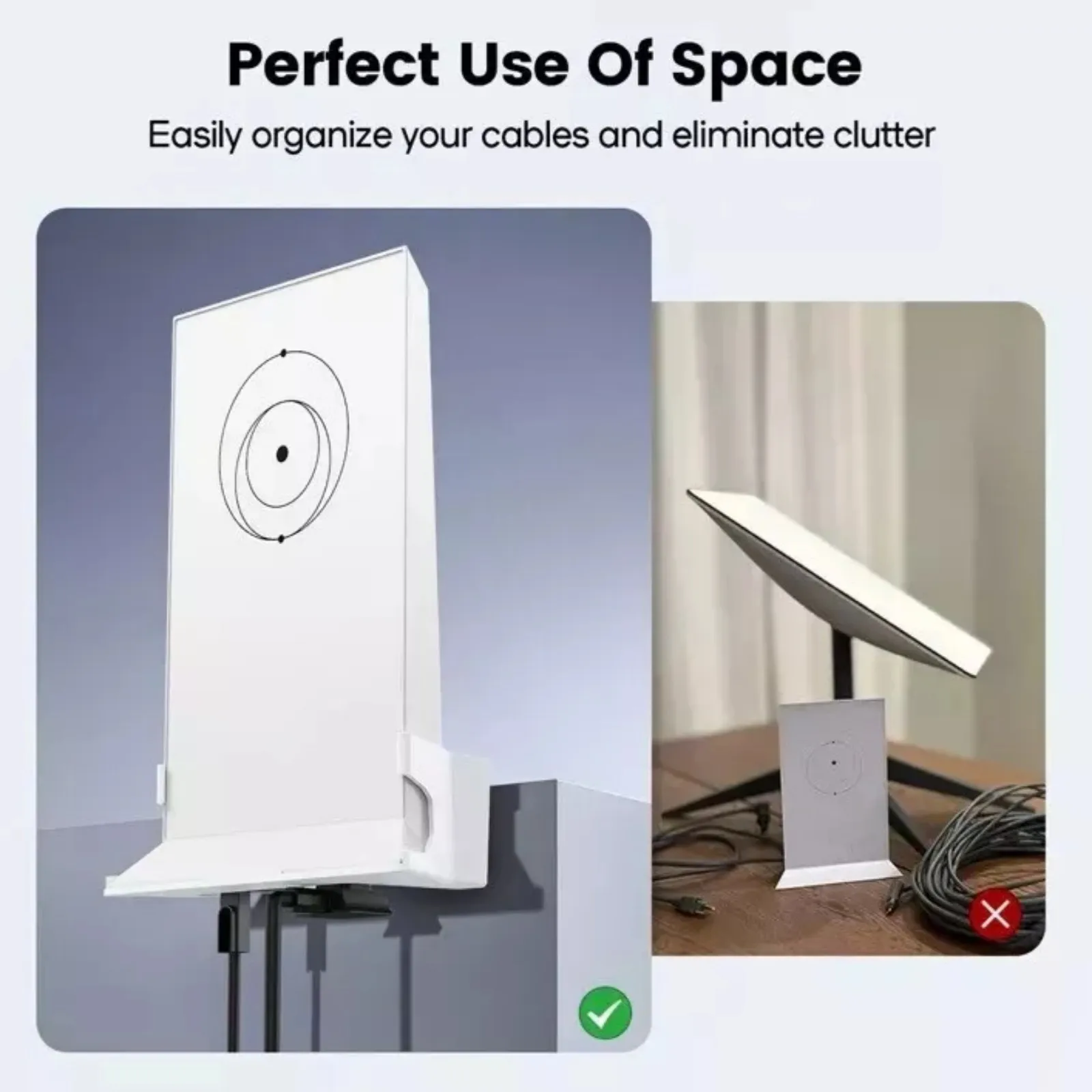 Soporte de montaje en pared para enrutador, soporte de estabilidad, soporte protector para enrutador con Kit de montaje de tornillo para accesorio Starlink Mesh Router V2