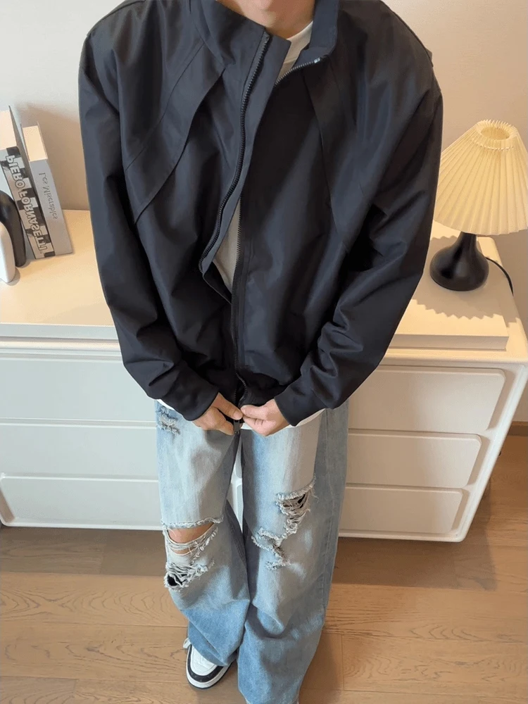 

Мужская футболка-бомбер цвета хаки Pilot Jaet Boxy Fit с воротником-стойкой, защищенная от сращивания, осенняя верхняя одежда, повседневная свободная одежда из полиэстера...