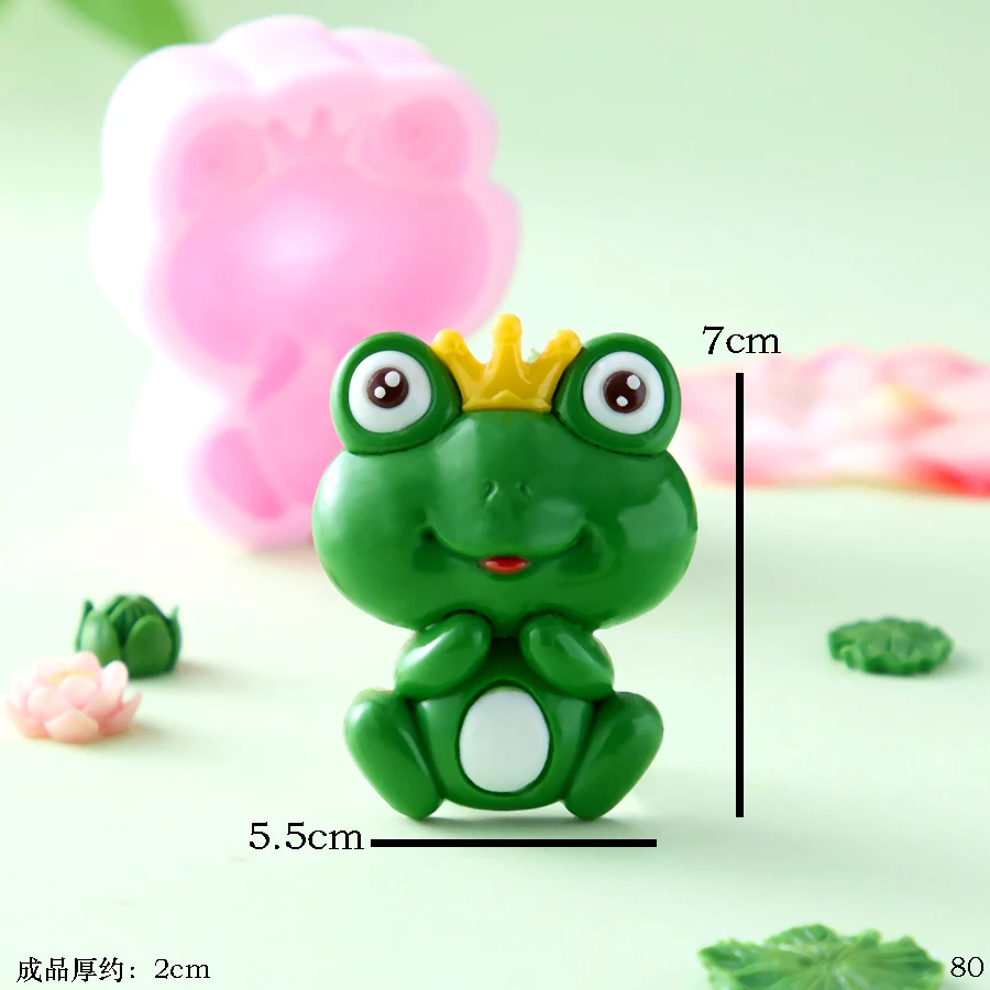 ثلاثية الأبعاد الكرتون ليتل الضفدع سيليكون قوالب الإبداعية فندان كاندي كعكة قالب الشوكولاته الجص راتنجات الايبوكسي قالب أدوات تزيين الكعكة