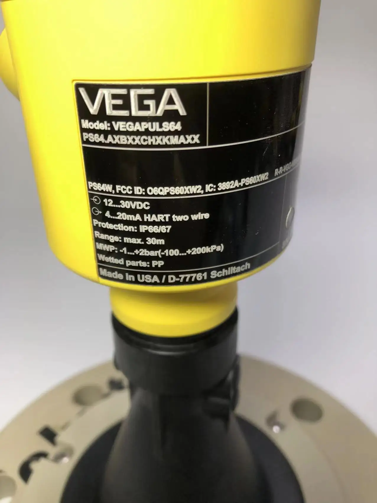 VEGA VEGAPULS64 PS64.AXBCHXAMAXX Radar Level Gauge