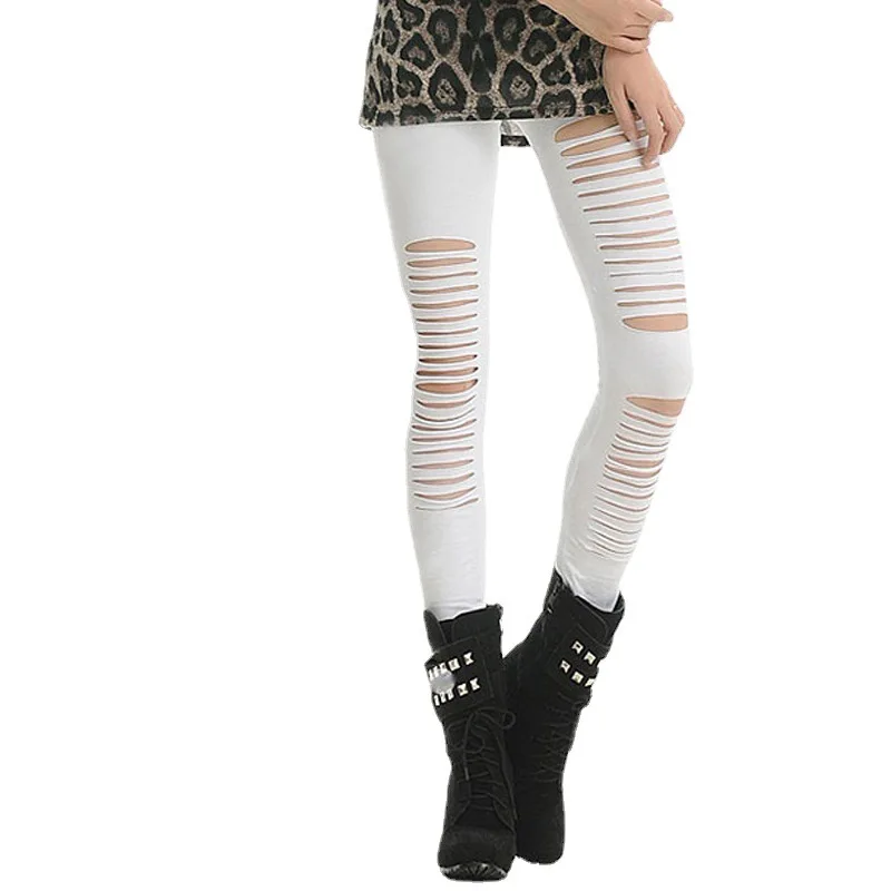 

Korean Sle East Gate Hollow out Casual Pants Women's Base Layer Pants High Waist Nine Points Pants Regular Thin
