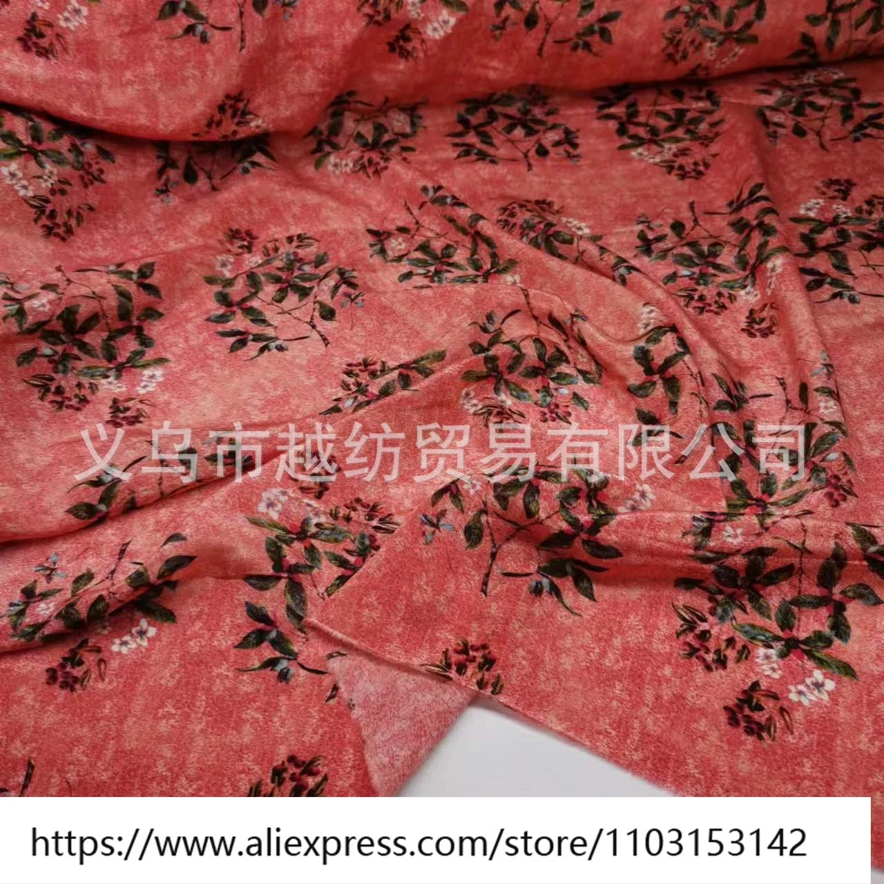 Zomer licht en micro transparant bedrukte zijden crêpe de chine stof ademende rok mode