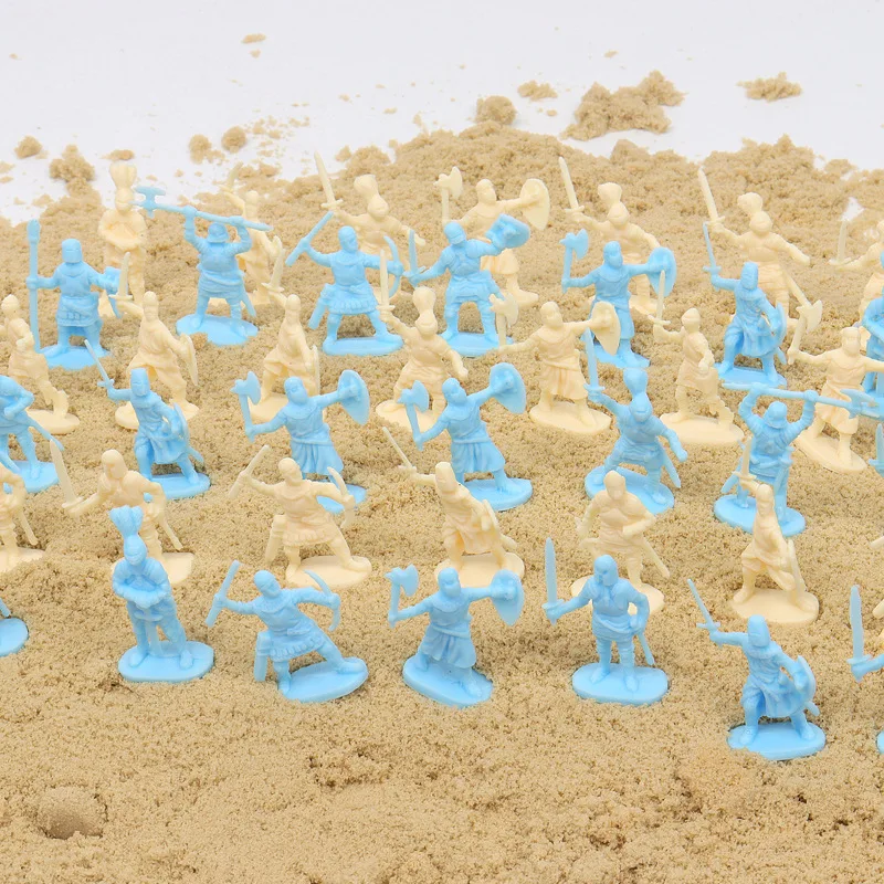 1:72 200/Set Plastic Ancient Soldier Figures Toy Archaic Soldiers Men Swordsman Action Figure DIY War Scene Toys