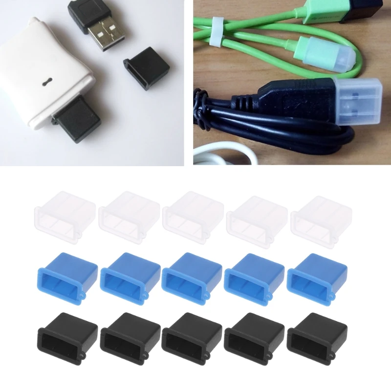 5Pcs Usb Type A Man/Usb Vrouwelijke Anti-Dust Plug Stopper Cap Cover Usb-poort Opladen Protector mannelijke/Vrouwelijke Jack Stof Plug