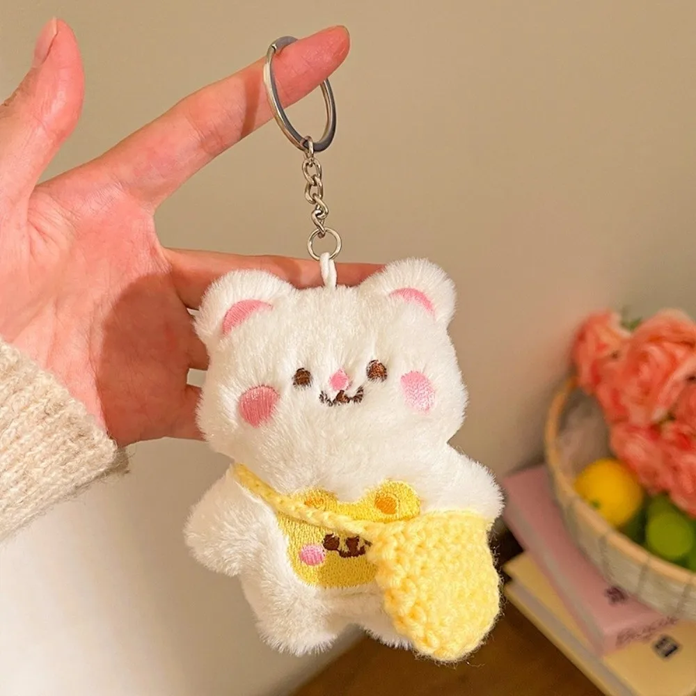 Llavero de felpa suave Kawaii, Mini colgante de mochila de 10cm, llavero relleno de regalo
