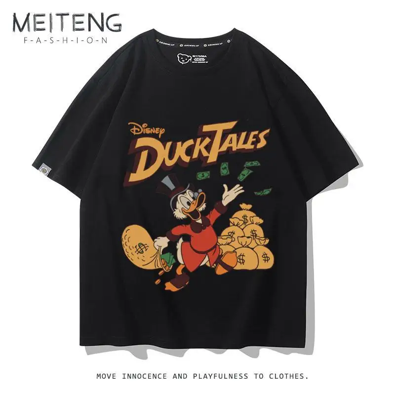 

Новинка 2023 года, семейная модная футболка из чистого хлопка для отдыха в стиле ретро, уличный студенческий стиль, стиль Y2K в стиле Харадзюку