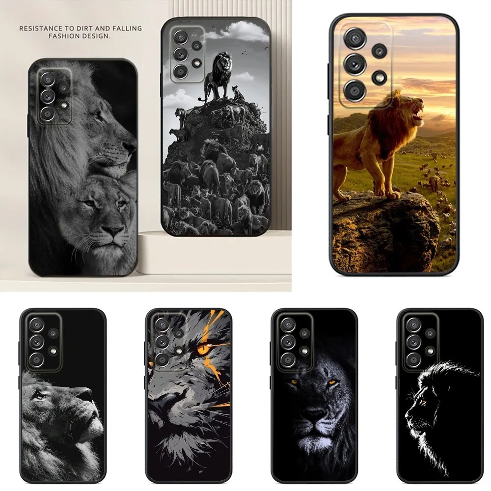 

Lion Phone Case For Samsung S24,S23,S22,S21,S20,S10,S10E,S9 Ultra Plus FE Note 20 Ultra 10 9 Plus Case