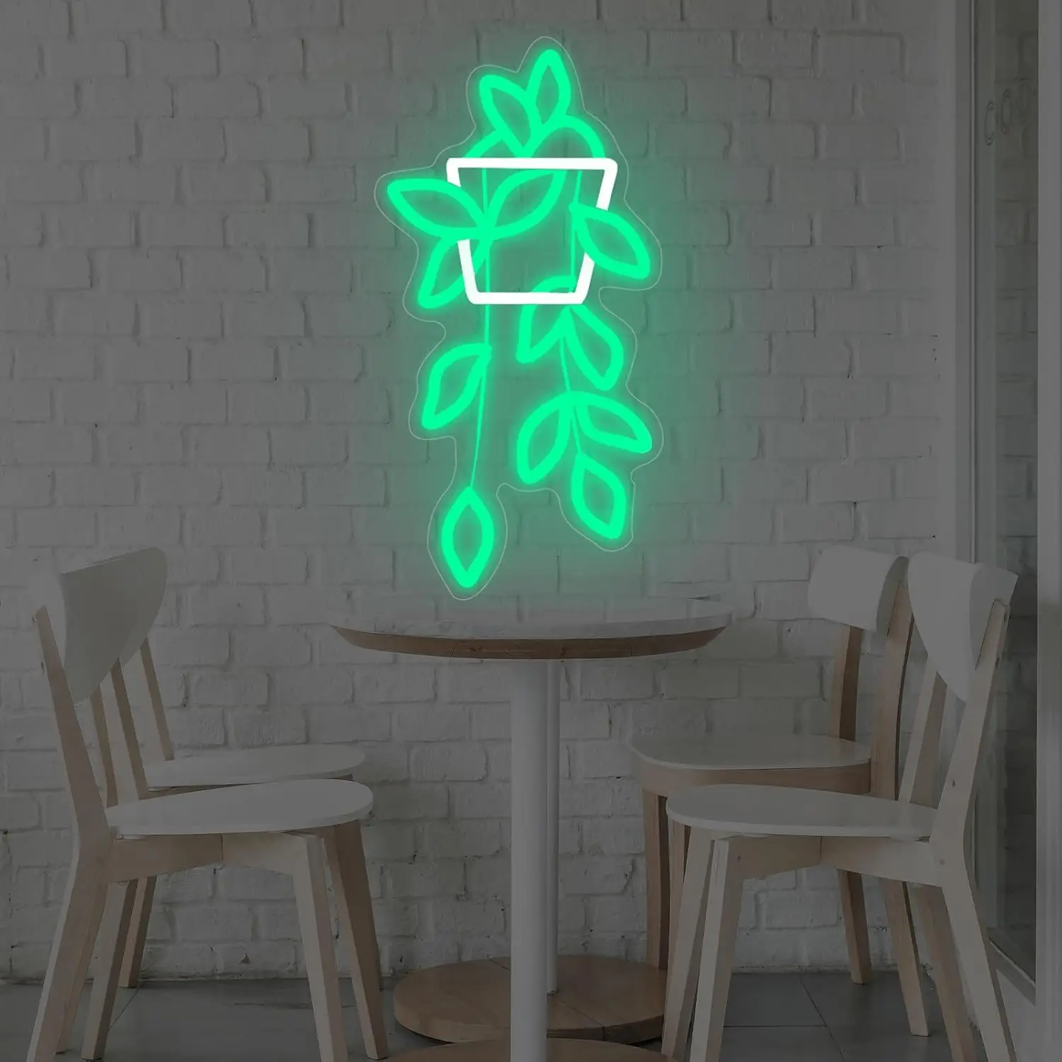 زهور النيون لتزيين الحائط عكس الضوء الأخضر النيون غرفة المعيشة شرفة غرفة نوم مكتب مقهى ديكور USB الطاقة ضوء الليل هدية