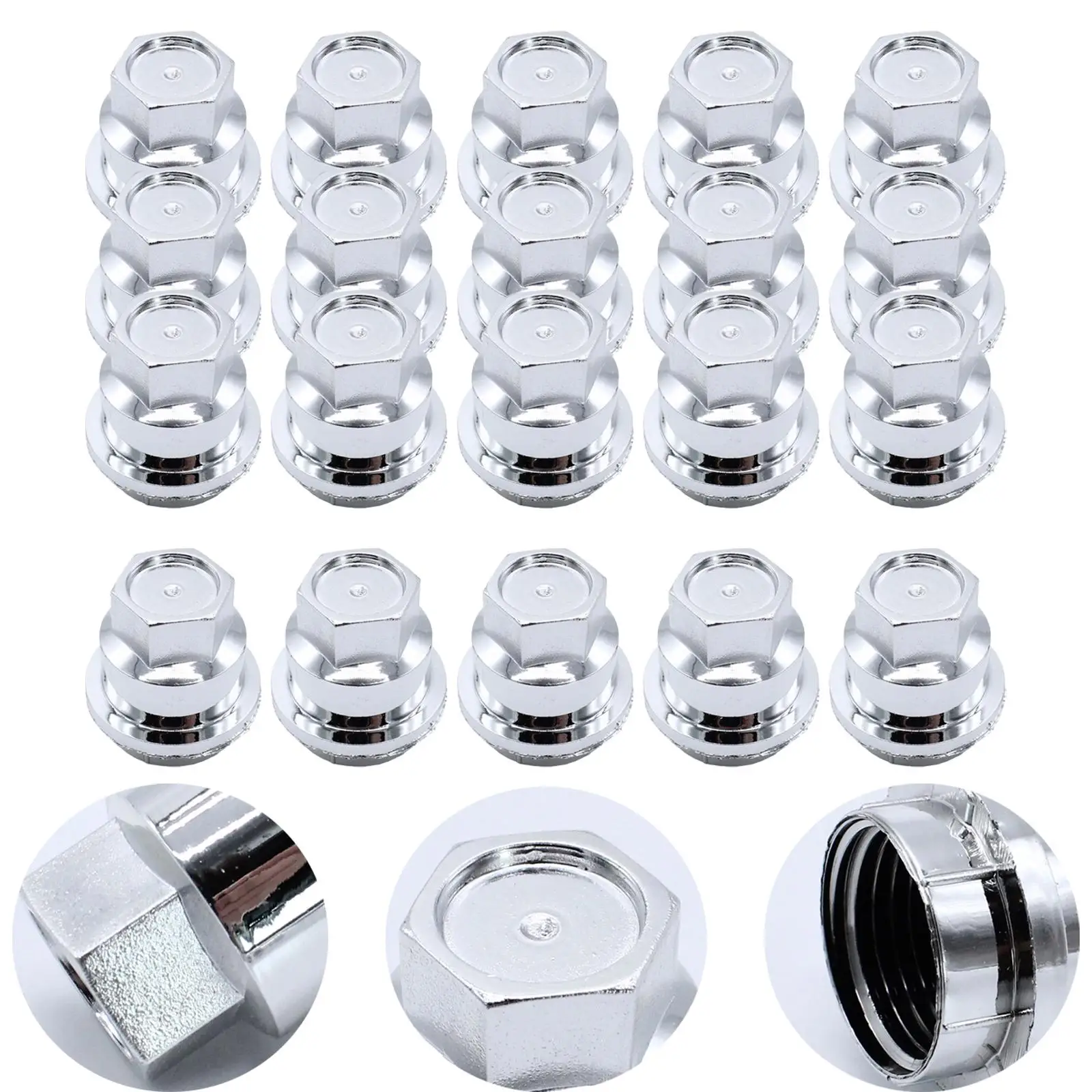 20x Lug Nut Covers Caps Spare Garage Auto Component Replacement Car Part Easy Installation 15661036 for GMC Jimmy 1994-2005