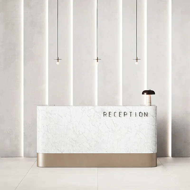 

Simple Modern Salon Reception Desk Counter Cashier Hair Reception Desks Beauty Escritorio De Recepcion Commercial Furniture