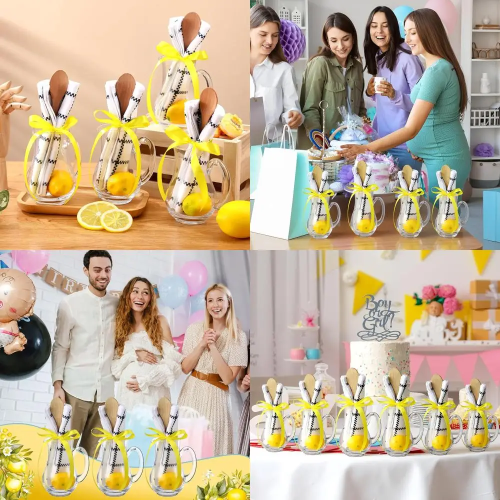 

Baby Shower Game Prizes: 6-Piece Lemon Kitchen Gift Set for Guests and Party Favors
