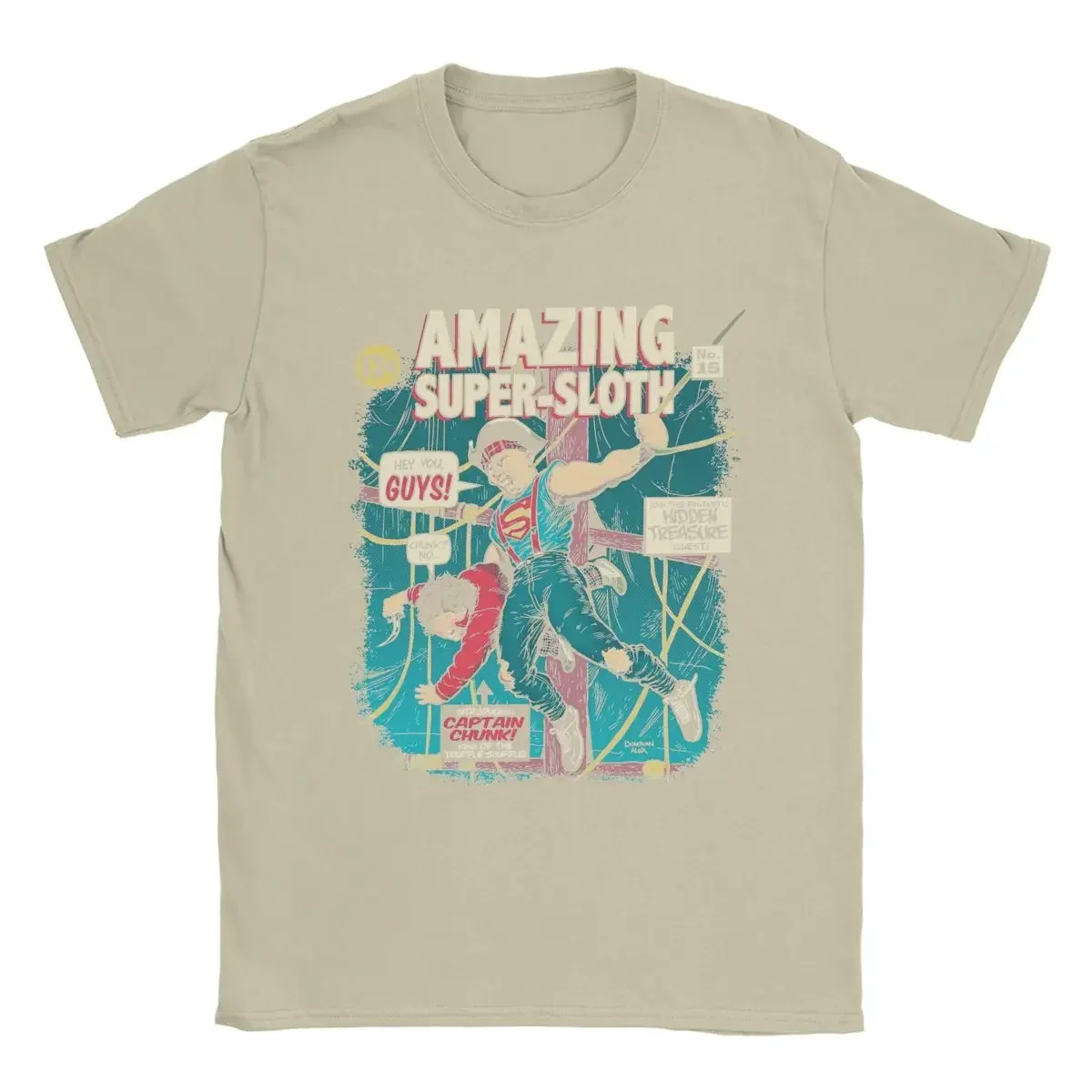 سوبر الكسل Goonies الرجال خمر قصيرة الأكمام تي شيرت القطن ملابس منقوشة قصيرة الأكمام شخصية أعلى Y2K #5