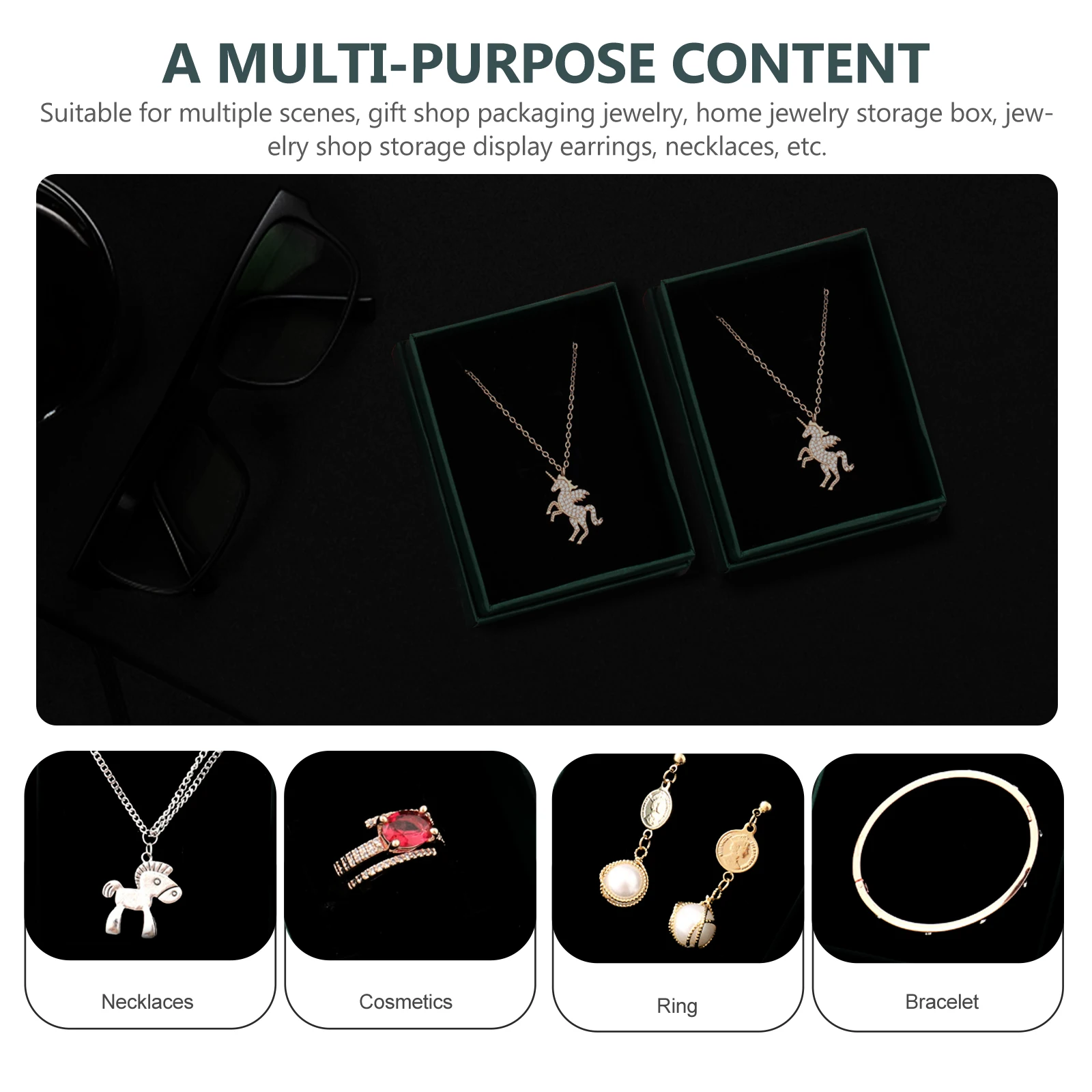 

10pcs Jewelry Boxes Stylish Storage Cases High Quality Cardboard Sponge Inside Compact Size Dust Proof Moisture Proof Travel