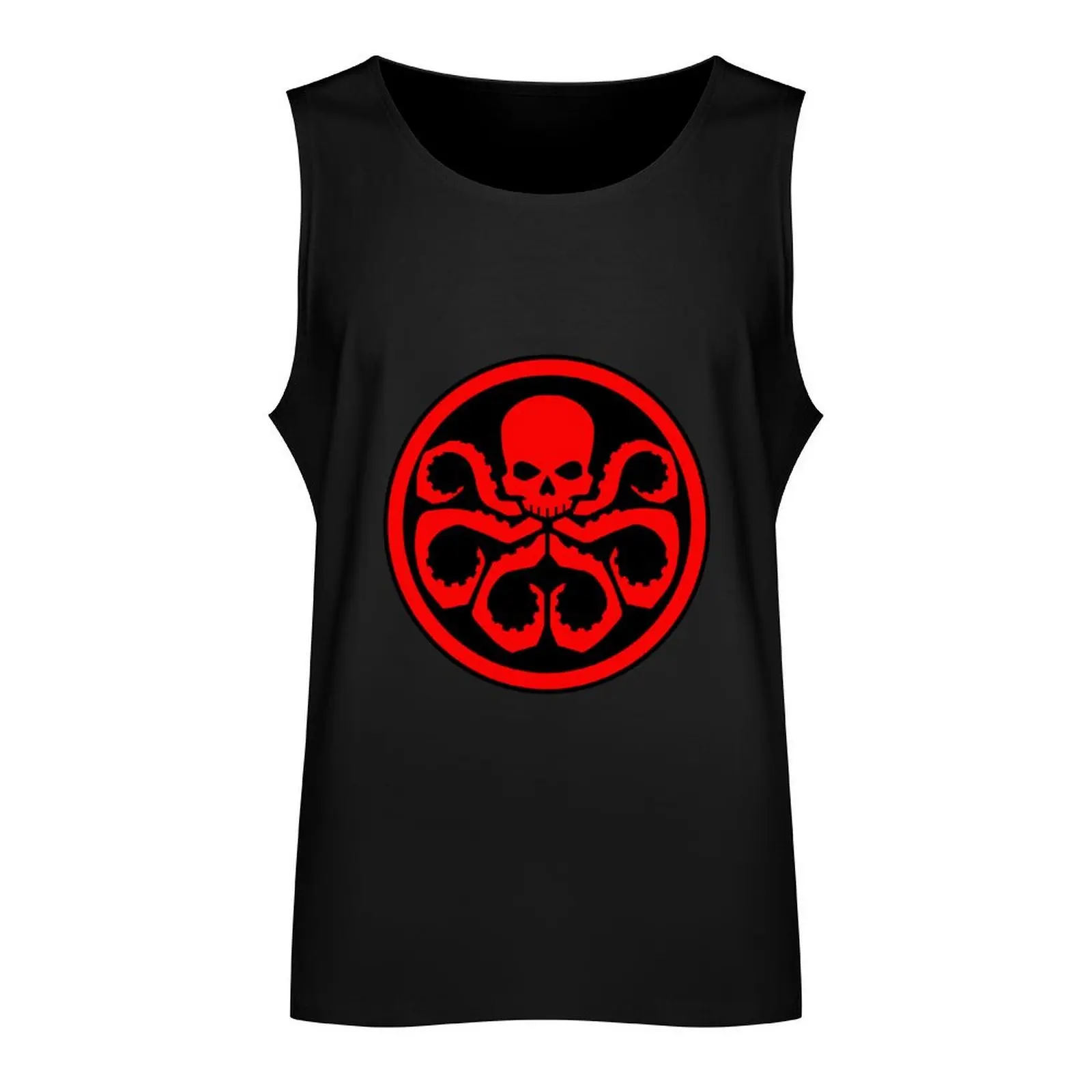 Hydra Skull Design Tank Top Men sleeveless tee gym training accessories