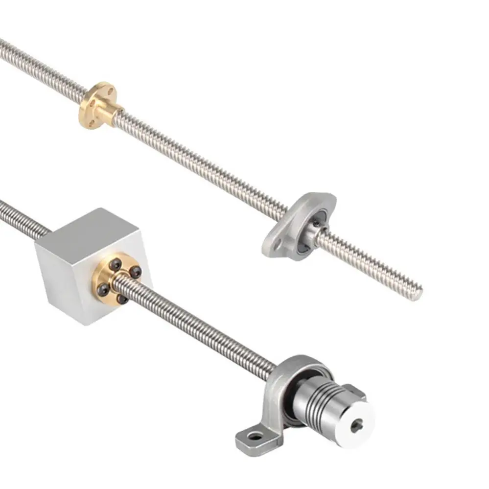 1/2/4/10 قطعة T8 LeadScrew 2 مللي متر الملعب 4 بدء 8 مللي متر حلزوني الملعب النحاس الجوز للطابعة ثلاثية الأبعاد Z محور T8x8 Tr8x8 موضوع قضيب ربط الجوز