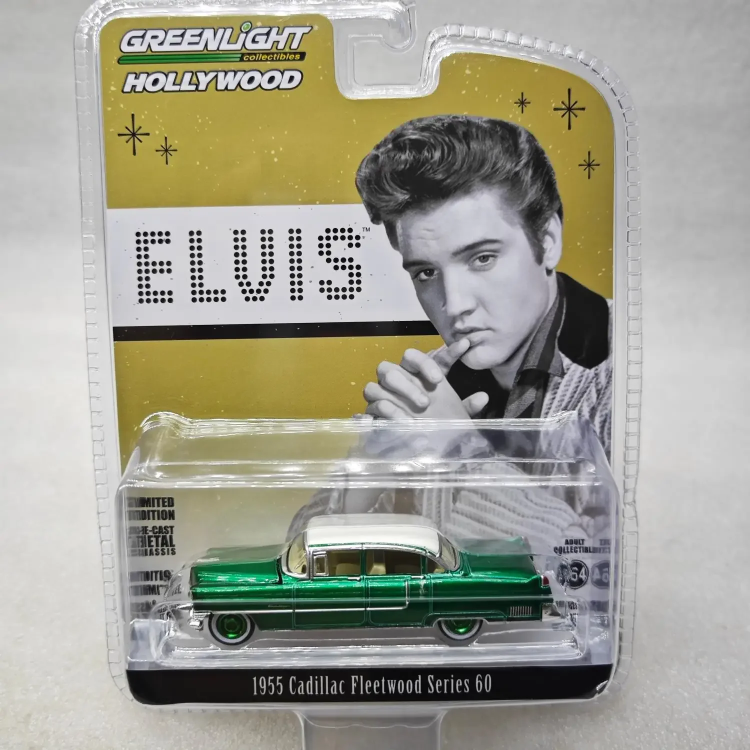 

Greenlight 1:64 1955 Cadillac Fleetwood Металлическая модель автомобиля, игрушка-симулятор