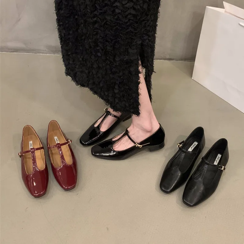 Bailamos Soft Women Flat Shoes Fashion Pointed Toe Shallow Slip On Ladies Dress Elegant Ballerinas Shoes Soft Mary Jane Shoes Mu