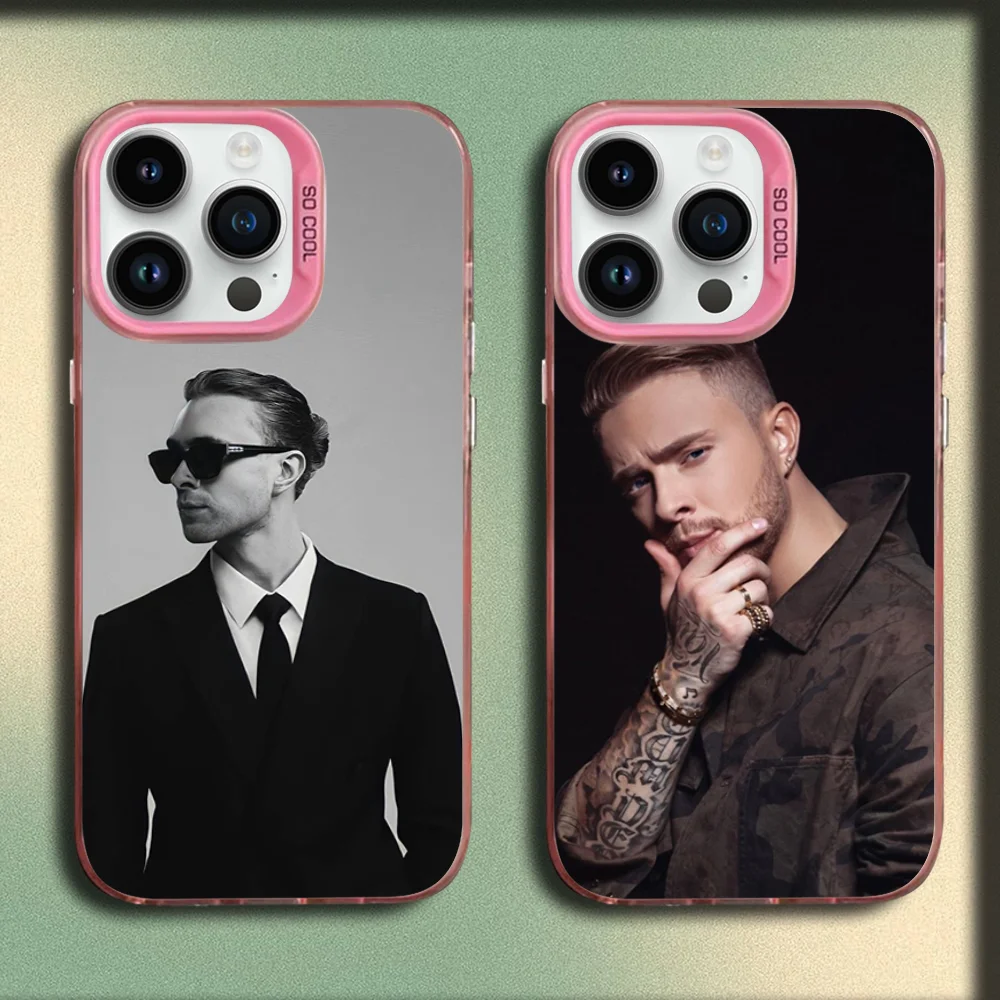 

Rapper E-Egor Kreed Phone Case For iPhone 16,15,14,13,12,11,Mini,Pro,MAX Pink Matte Silicone Cover