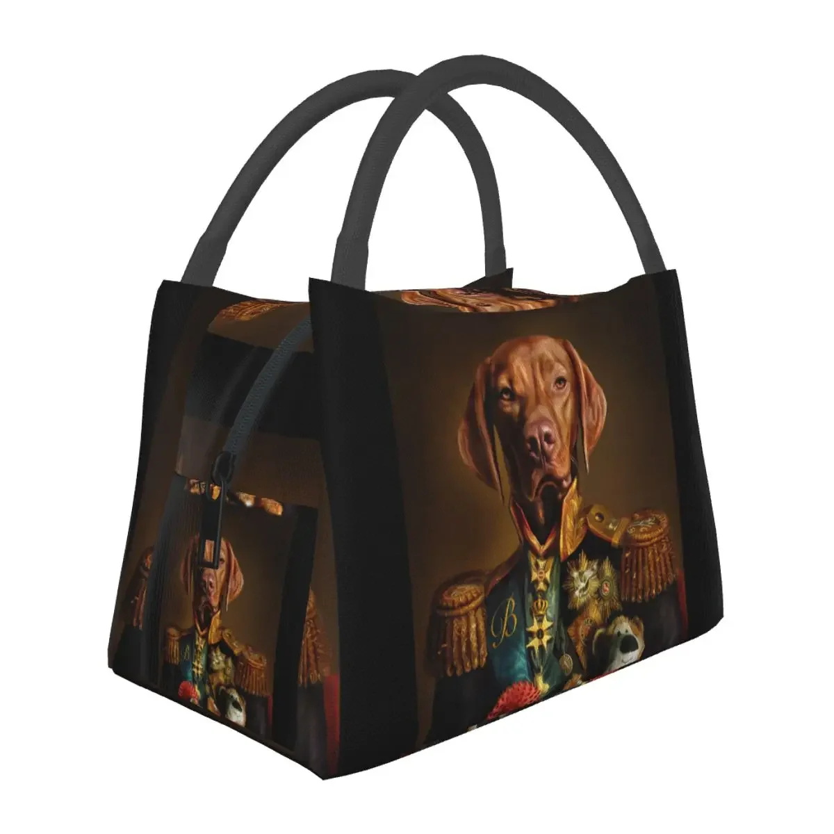 

Bertie The Hungarian Vizsla - Dog Portrait Lunch Bags Insulated Bento Box Portable Lunch Tote Picnic Bags for Woman Kids School