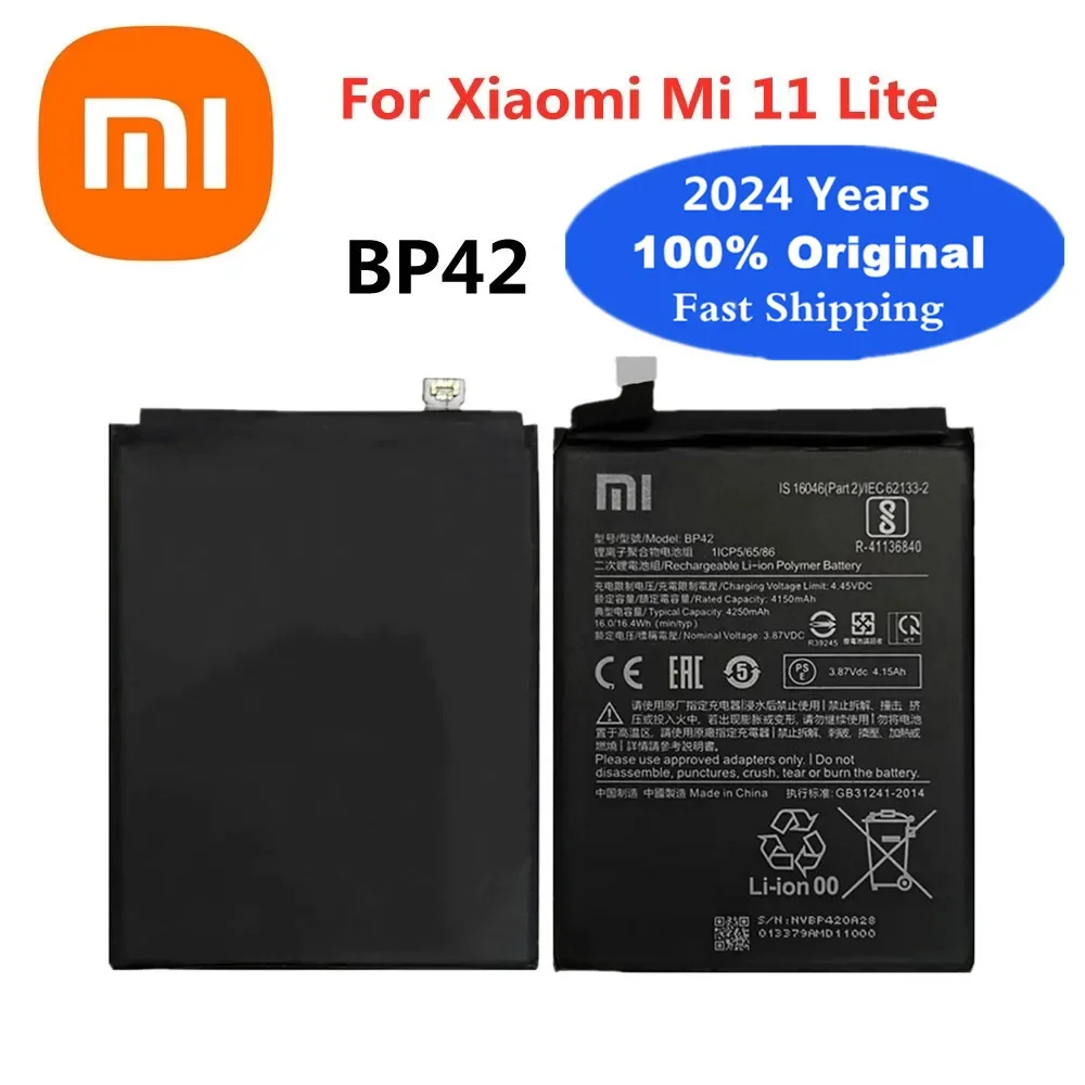 

2024 Years High Quality BP42 Xiao Mi Original Battery For Xiaomi Mi 11 Lite 11Lite Mi11 Lite 4250mAh Phone Battery Fast Shipping