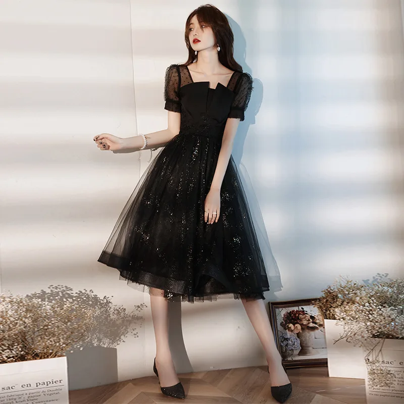 GIYSILE Black Evening Dresses Temperament Light Luxury Birthday Wedding Party Dresses for Women Formal Dress Vestidos De Fiesta