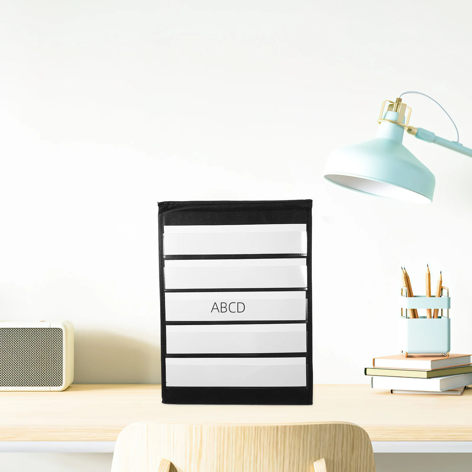 

Desktop Display Stand Chart for Classroom Card Rack Schedule Pocket Greeting Preschool