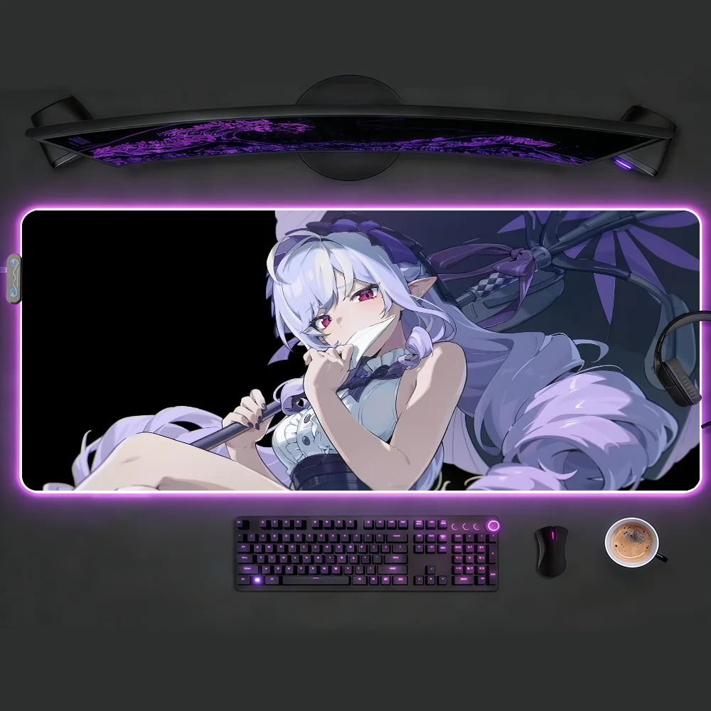 

Игровой коврик для мыши ZZZ Gaming Viviana с LED-подсветкой, нескользящий, резиновый, XXL, RGB, водонепроницаемый, для рабочего стола