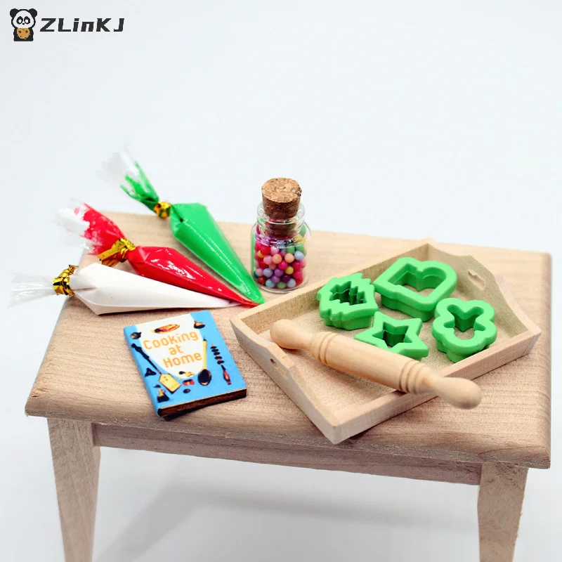 ▶ 1 Zestaw Mini Form do Pieczenia Kremów do Domku dla Lalek, Akcesoria do Dekoracji Domku dla Lalek, Narzędzia do Pieczenia Krajobrazów