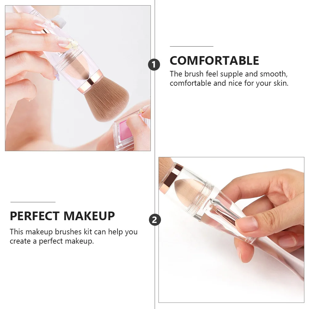 مجموعة واحدة من فرش مكياج واحدة محمولة بتصميم أبيض، مجموعة فرش عملية، ملحقات مكياج متينة #6