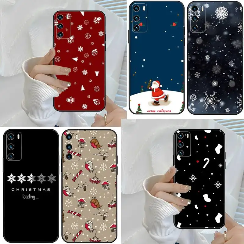 Funda de teléfono navideña de Año Nuevo para Huawei P 40 30 20 10 Plus Lite Psmart 2019 2020 Y5 Prime 2018 Y5 Y6 Y5II Y6P Y8S Y8P