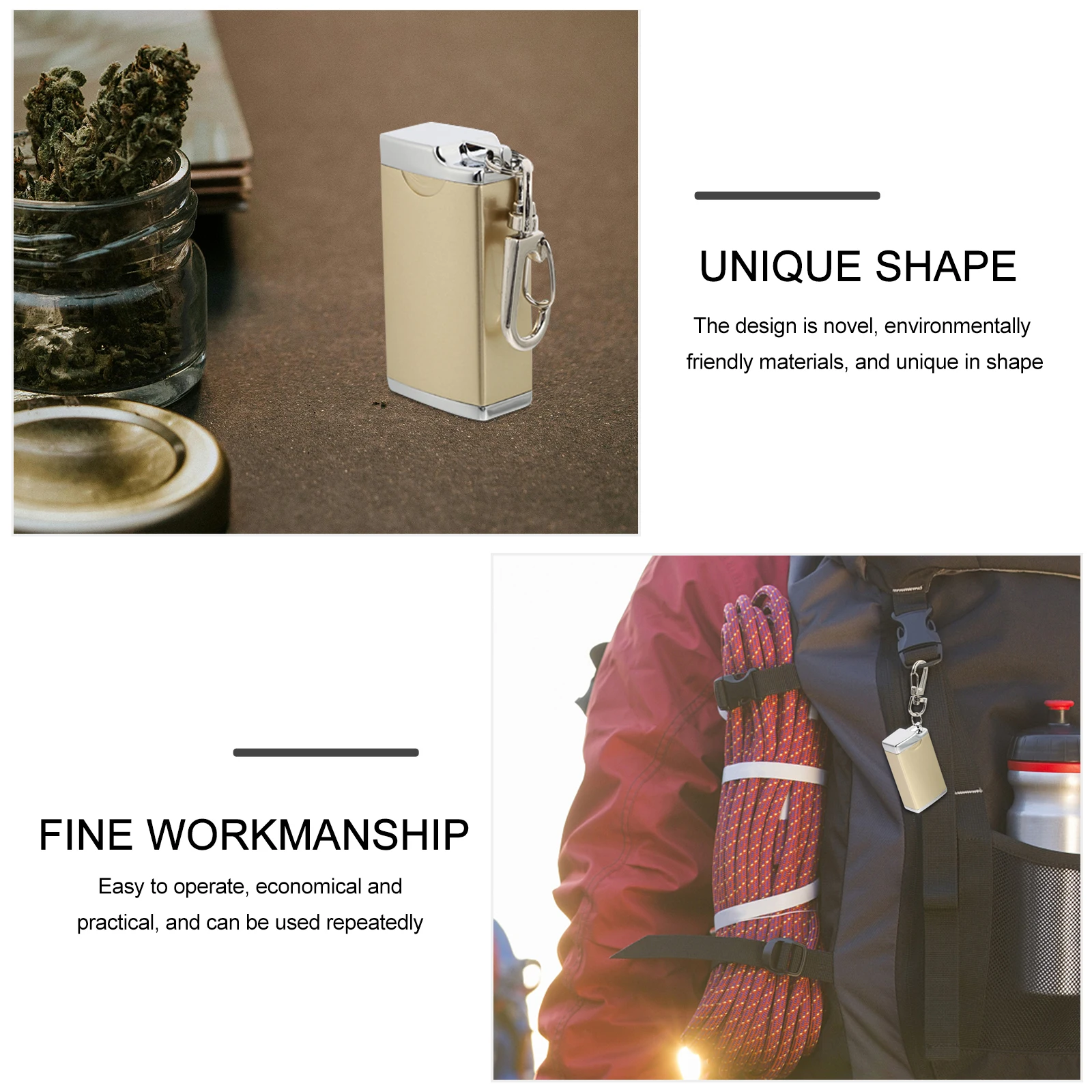 

Portable Metal Ashtray Keychain for Men Size Creative Lid Reusable Environmental Friendly Gift Idea