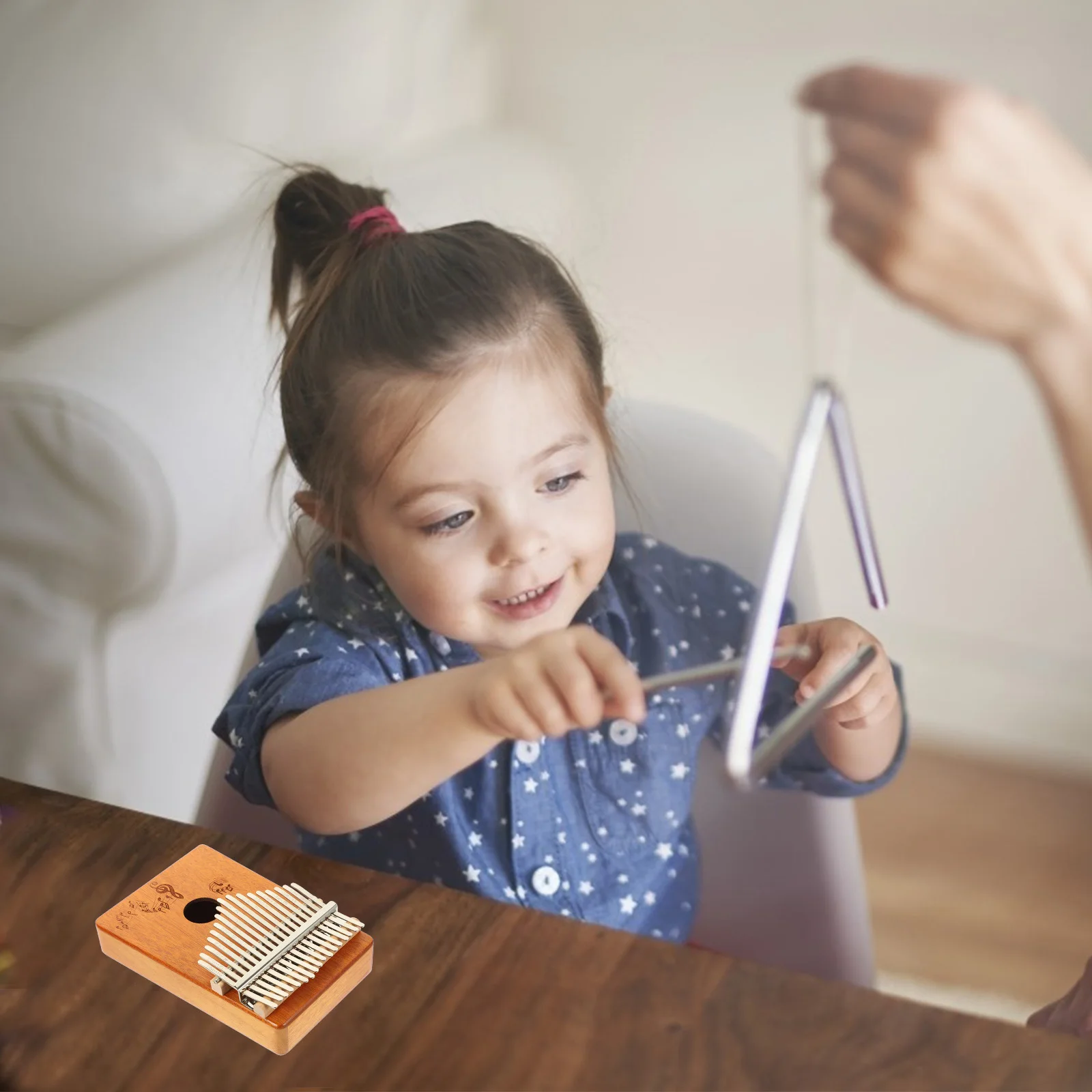 

1Set Kalimba Thumb Piano 17-Key Portable Finger Piano Music Instrument Clear Sound Beautiful Melody for Beginners