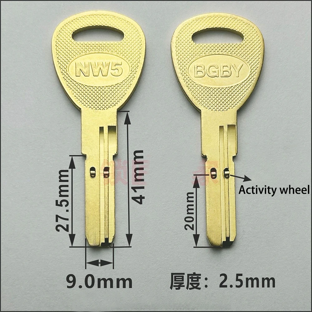 NW5 Key Blank With Active Wheel Brass Key Blank For Australian Special Locks, W…