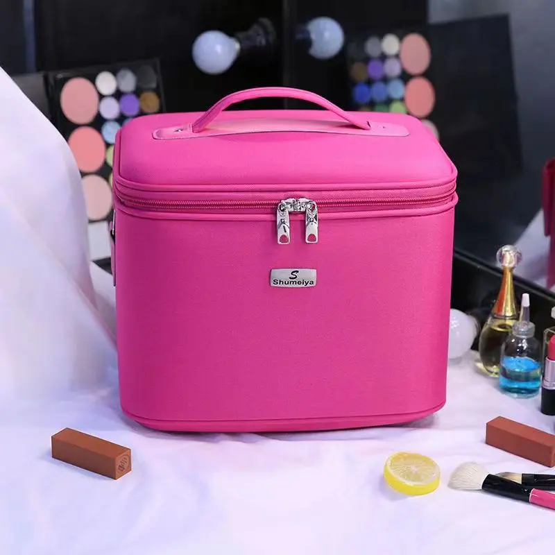 Cosmetic bag female portable simple large-capacity handheld cosmetic case toiletry bag multifunctional cosmetics storage bag