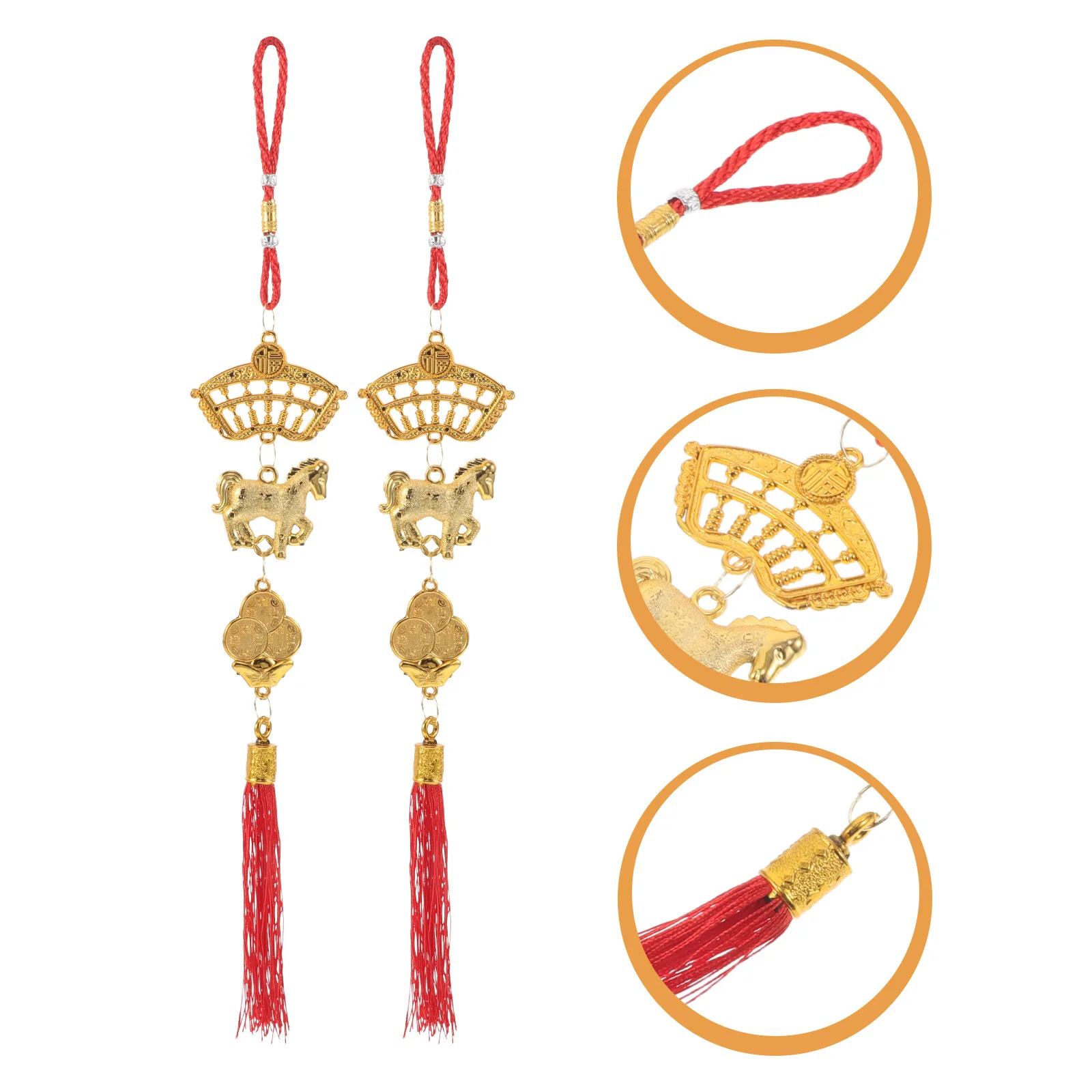 

8Pcs Chinese New Year Hanging Decorations Pendants Indoor Outdoor Spring Festival Lucky Ornaments Blessing Pendant