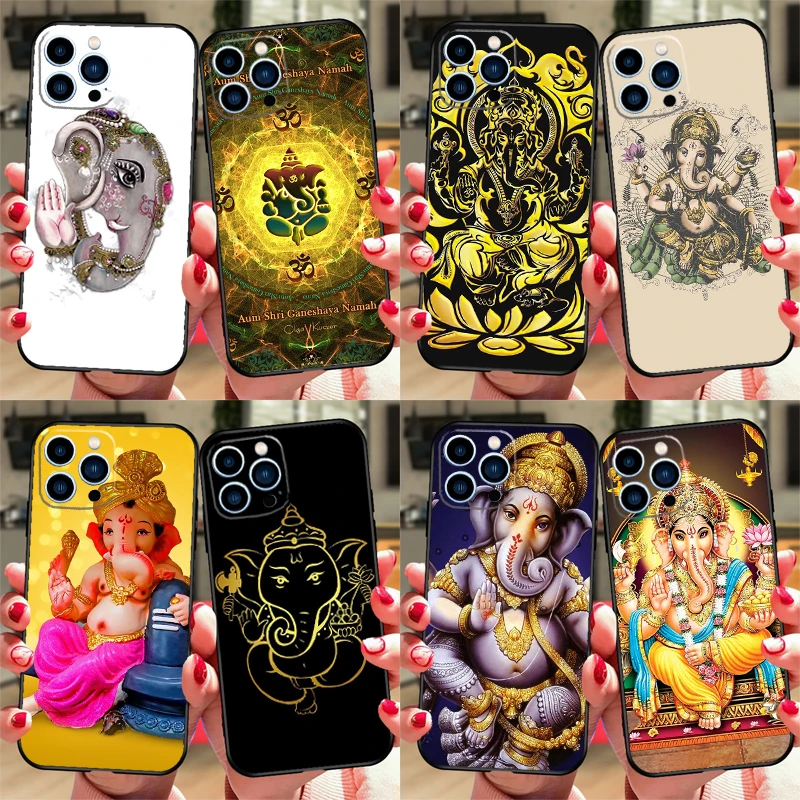 Lord Ganesha Phone Case on For iPhone 13 12 11 Pro Max Mini SE2 XS XR X 7 8 Plus Cover Soft Cases