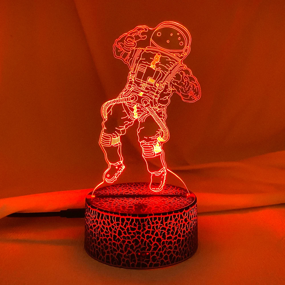 Neue Farben ändern 3d Astronaut Nacht lampe führte Illusion visuelles Nachtlicht Kinderzimmer Dekoration Schlaf lampe besten Kinder Geschenke