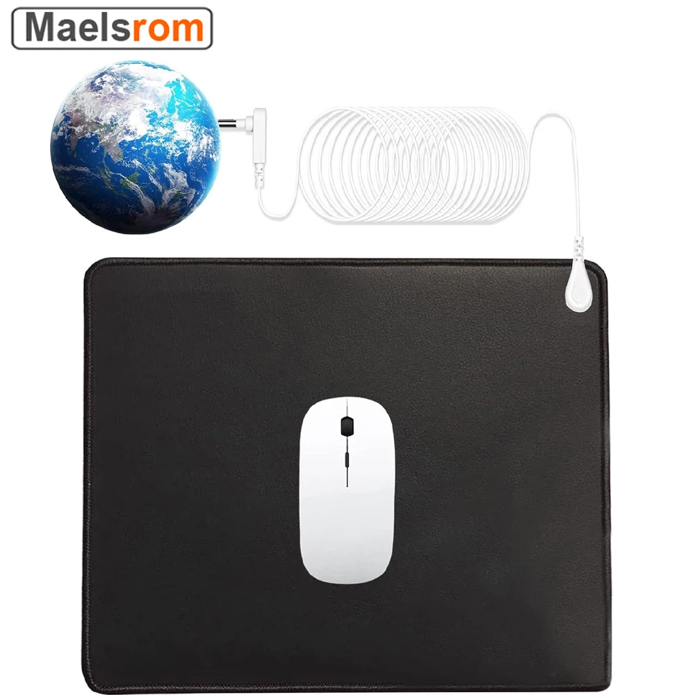 

Grounding Mat Mouse Pad for Working ( 11X 13") Office Non-Slip with Eearthing Wire to Relieve Stress Pain Health Grounding Mat