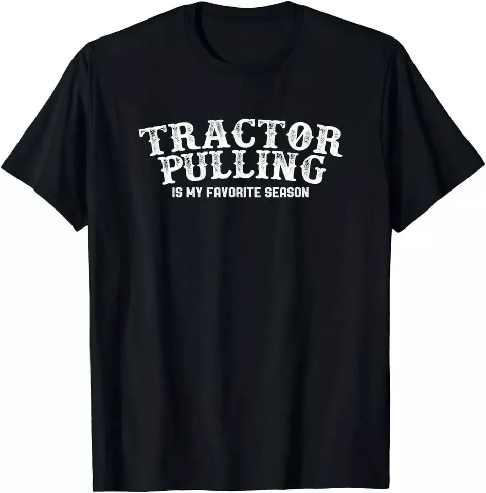 Tractor Pulling Favorite Season Vintage Funny Unisex T-Shirt S-5XL