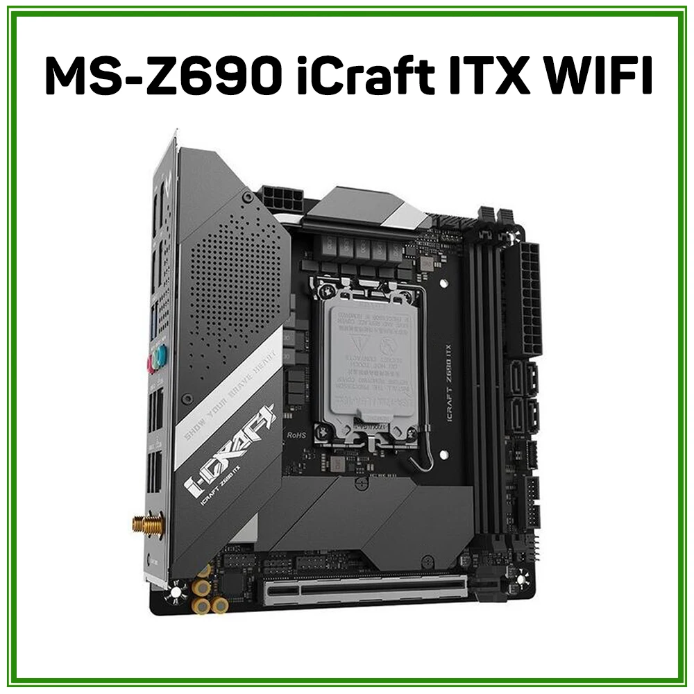 New MS-Z690 iCraft ITX WIFI For MAXSUN Motherboard LGA 1700 2×DDR5 DIMM 128GB