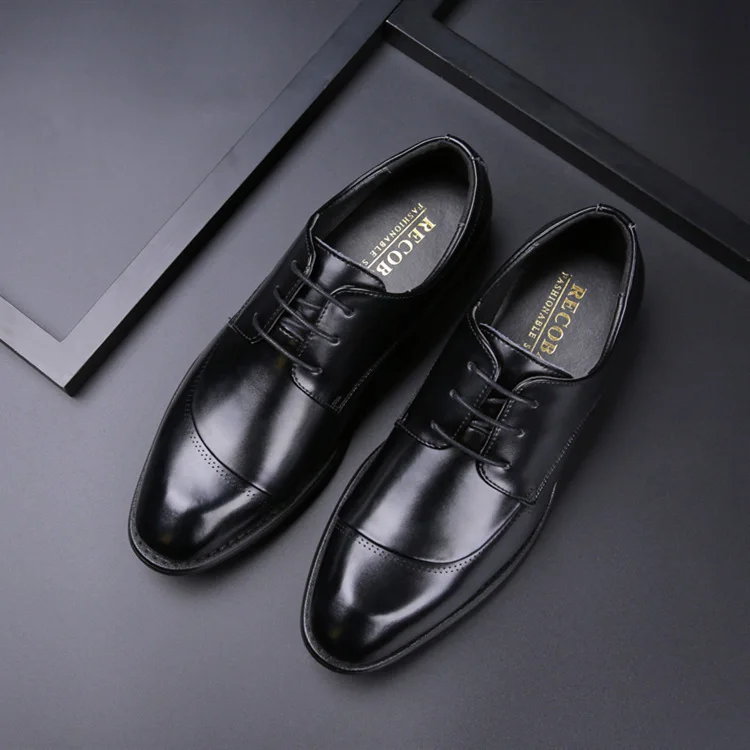 2024 New Four Seasons Business Casual Single Formal Shoes Men's Genuine Leather Lace Gentlemen's Office Banquet Men Flats туфли