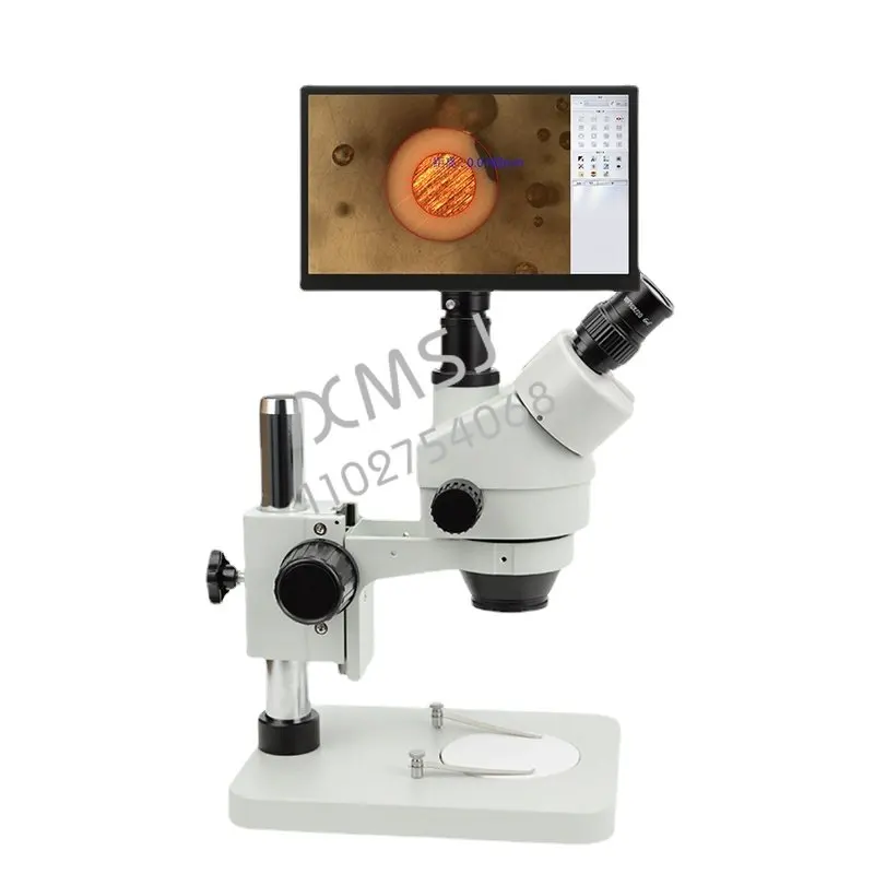 EOC microscope optical trinocular mobile phone pcb repair stereo Digital measuring microscope with 11 inch monitor screen